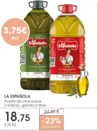 Supermercados Plaza LA ESPAÑOLA Aceite de oliva suave o intenso oferta