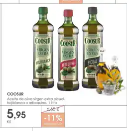 Supermercados Plaza COOSUR Aceite de oliva virgen extra picual, hojiblanca o arbequina oferta
