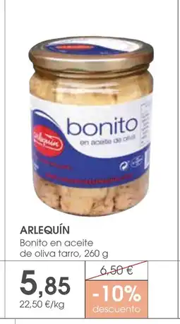 Supermercados Plaza ARLEQUÍN Bonito en aceite de oliva tarro oferta