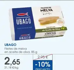 Supermercados Plaza UBAGO Filetes de mela en aceite de oliva oferta