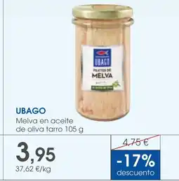 Supermercados Plaza UBAGO Melva en aceite de oliva tarro oferta