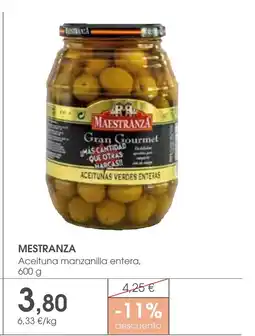 Supermercados Plaza MAESTRANZA Aceituna manzanilla entera oferta