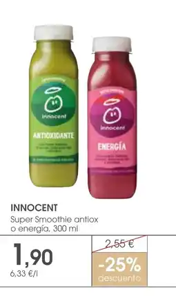 Supermercados Plaza INNOCENT Super Smoothie antiox o energía oferta