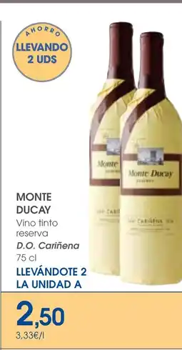 Supermercados Plaza MONTE DUCAY Vino tinto reserva D.O. Cariñena oferta