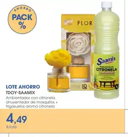 Supermercados Plaza TDOY-SAAMIX Ambientador con citronela ahuyentador de mosquitos + frigasuelos aroma citronela oferta