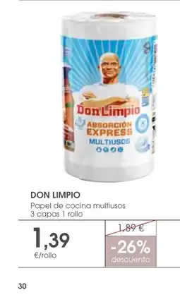 Supermercados Plaza DON LIMPIO Papel de cocina multiusos 3 capas 1 rollo oferta