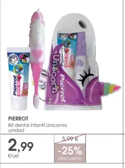 Supermercados Plaza PIERROT Kit dental infantil Unicornio unidad oferta