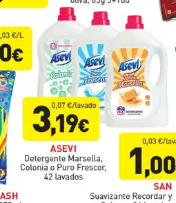 Hiperber ASEVI Detergente Marsella, Colonia o Puro Frescor, 42 lavados oferta