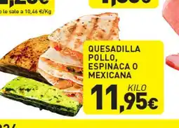 Hiperber Quesadilla pollo, espinaca o mexicana oferta