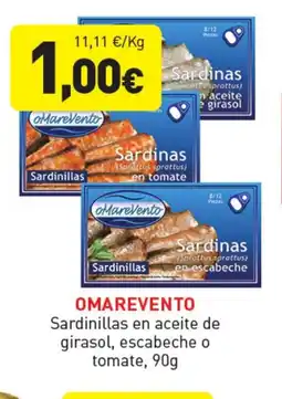 Hiperber OMAREVENTO Sardinillas en aceite de girasol, escabeche o tomate oferta