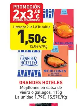 Hiperber GRANDES HOTELES Mejillones en salsa de vieira o gallegos oferta