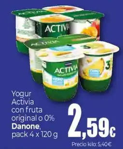 Unide Market DANONE Yogur Activia con fruta original o 0% oferta