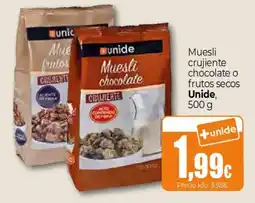 Unide Market UNIDE Muesli crujiente chocolate o frutos secos oferta