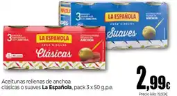 Unide Market LA ESPAÑOLA Aceitunas rellenas de anchoa clásicas o suaves oferta