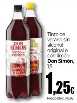 Unide Market DON SIMON Tinto de verano sin alcohol original o con limón oferta