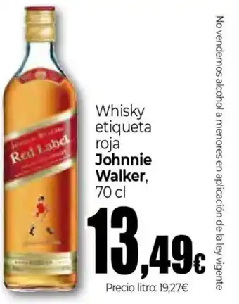 Unide Market JOHNNIE WALKER Whisky etiqueta roja oferta