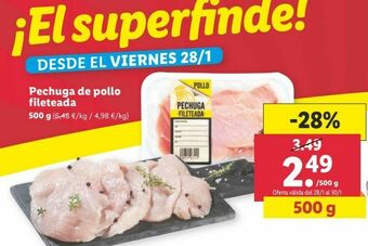Lidl Pechuga de pollo oferta