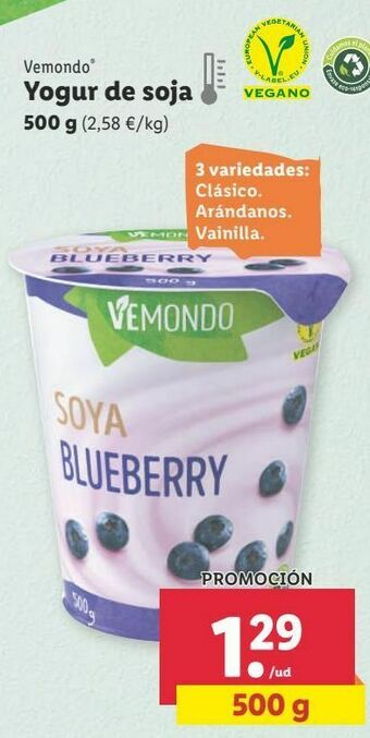 Lidl Yogur de soja oferta