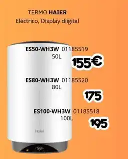 Master Cadena HAIER Termo eléctrico, display diigital oferta