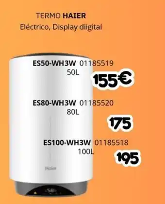 HAIER Termo eléctrico, display diigital