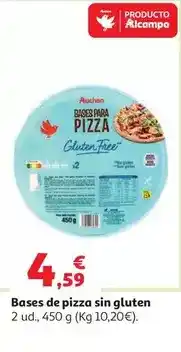 Alcampo Auchan - bases de pizza sin gluten oferta