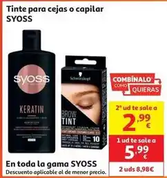 Alcampo Syoss - tinte para cejas o capilar oferta