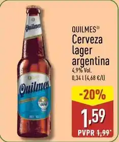 ALDI Quilmes - cerveza lager argentina oferta