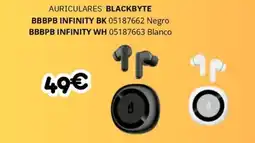 Master Cadena BLACKBYTE Auriculares bbbpb infinity bk 05187662 negro bbbpb infinity wh 05187663 blanco oferta
