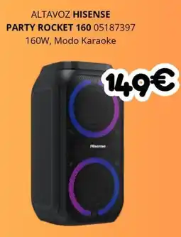 Master Cadena HISENSE Altavoz party rocket 160 oferta