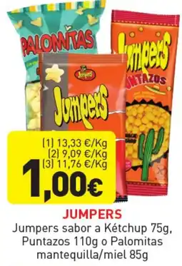 Hiperber JUMPERS Jumpers sabor a Kétchup Puntazos o Palomitas mantequilla/miel oferta