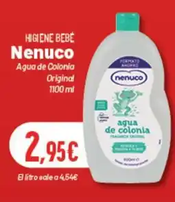 Hiperber NUNECO Higiene bebé agua de colonia original oferta