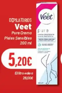 Hiperber VEET Depilatorios pure crema pieles sensibles oferta