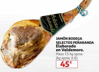 Alcampo Jamón Bodega Selectos Peñaranda Elaborado En Valdemoro oferta