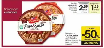 Eroski Las Pizzas Campofrío Señalizadas 50% De Descuento En El De Menor Importe oferta