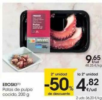 Eroski Eroski Patas De Pulpo Cocido oferta