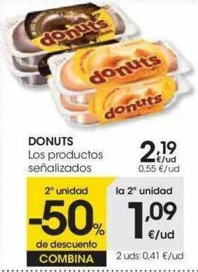 Eroski 2a Unidad -50% De Descuento Donuts Los Productos Señalizados oferta