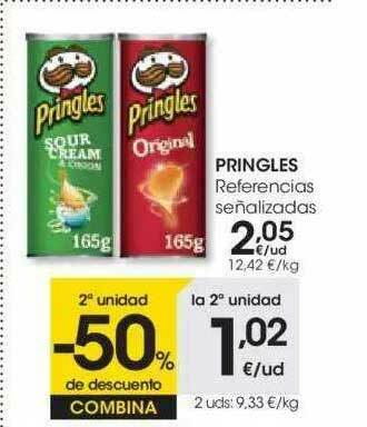 Eroski 2a Unidad -50% De Descuento Pringles Referencias Señalizadas oferta
