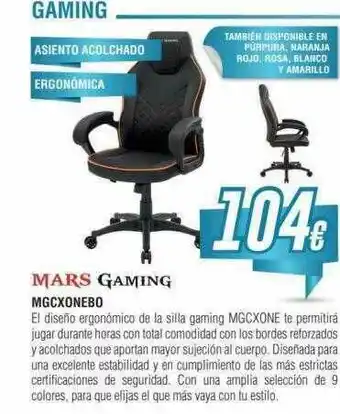 Zbitt Mars Gaming Mgcxonebo oferta