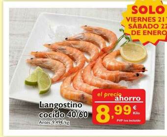 Cash Ecofamilia Langostino Cocido oferta