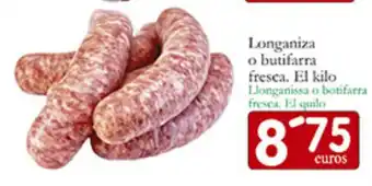 Longaniza o butifarra fresca.