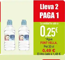 mYm supermercados Font Vella Agua oferta