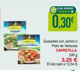 mYm supermercados Carretilla Guisantes con Jamón o Pisto de Verduras oferta