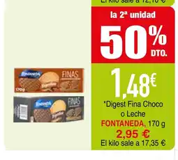 mYm supermercados Fontaneda Digest Fina Choco oferta