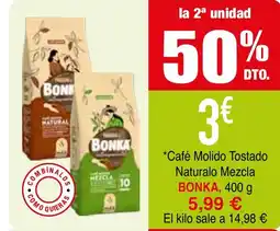mYm supermercados Bonka Café Molido Tostado Naturalo Mezcla oferta
