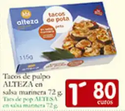 Supermercados Bip Bip ALTEZA Tacos de pulpo en salsa marinera oferta