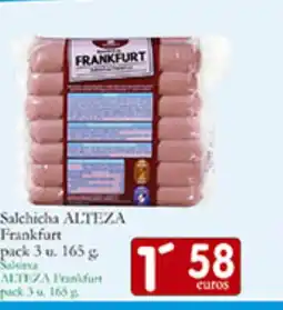 Supermercados Bip Bip ALTEZA Salchicha Frankfurt oferta