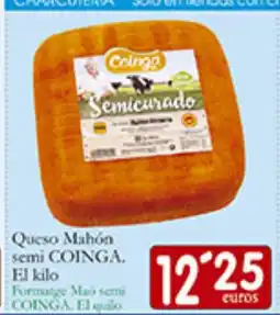 Supermercados Bip Bip COINGA Queso Mahón semi oferta