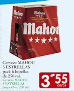 Supermercados Bip Bip MAHOU 5 ESTRELLAS Cerveza oferta