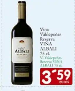 Supermercados Bip Bip VIÑA ALBALI Vino Valdepeñas Reserva oferta