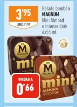 Supermercados Deza MAGNUM Helado bombón Mini Almond o intense dark oferta
